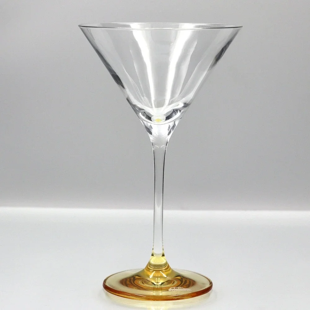 Royal Doulton Pop In For Drinks Crystal Martini Glasses Set 2 CarDog Stem Signed